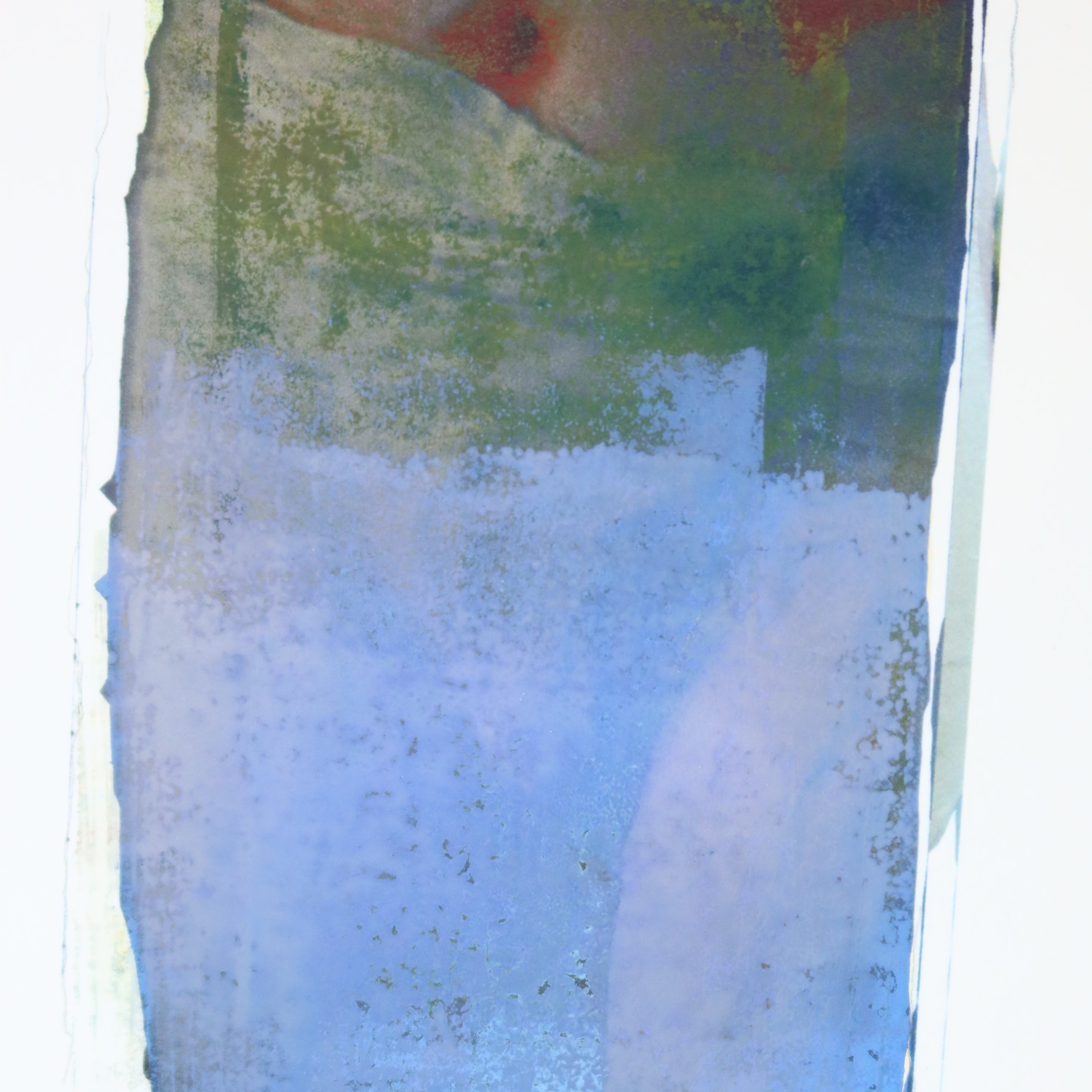 Œuvre originale de la collection Corpus, monotype contemporain, image imprimée, recherche artistique autour du corps et de la matière