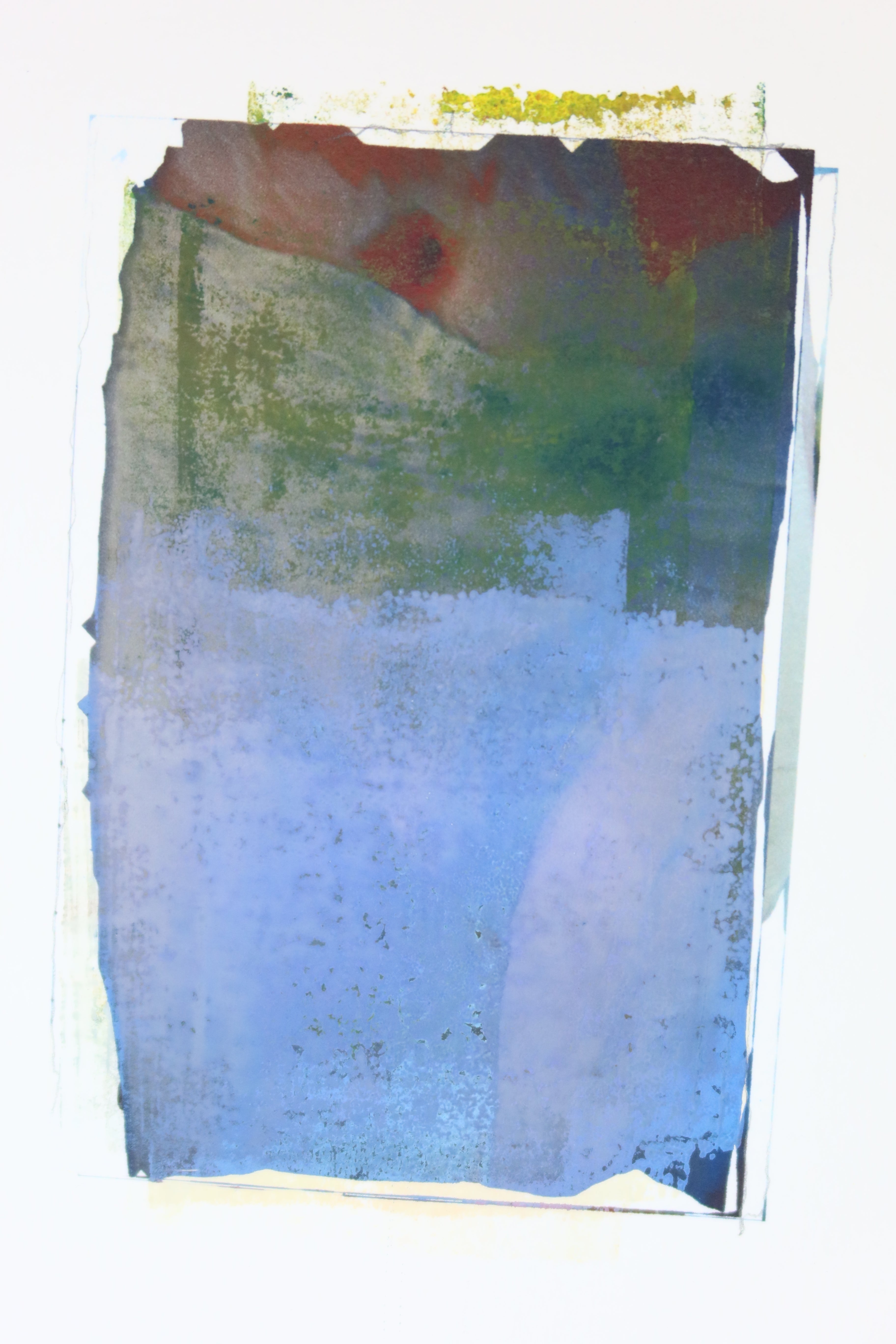 Œuvre originale de la collection Corpus, monotype contemporain, image imprimée, recherche artistique autour du corps et de la matière