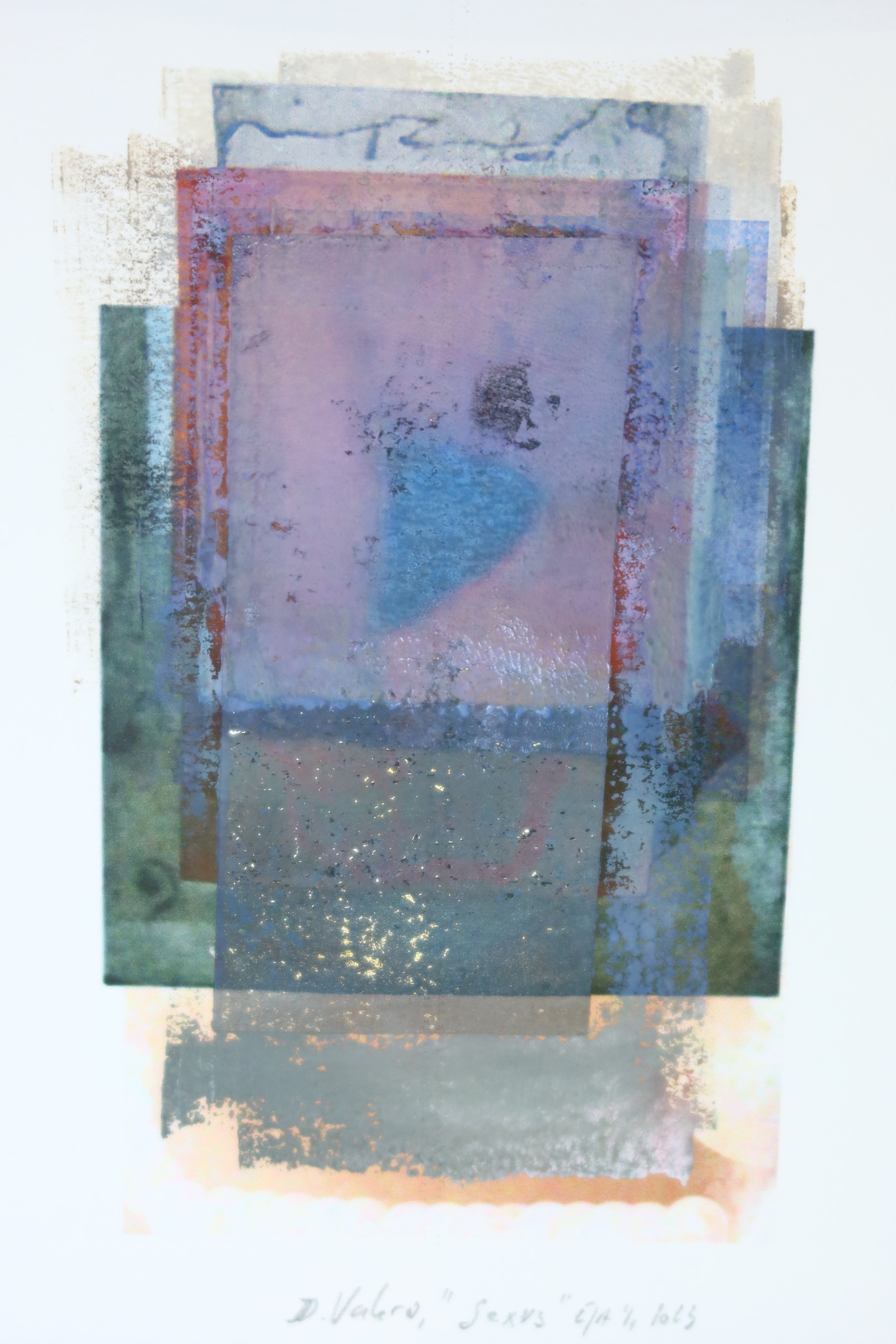 Œuvre originale de la collection Corpus, monotype contemporain, image imprimée, œuvre graphique d’art contemporain